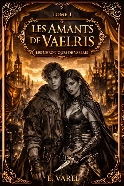 Couverture du roman Les Amants de Vaelris, tome 1 des Chroniques de Vaelris