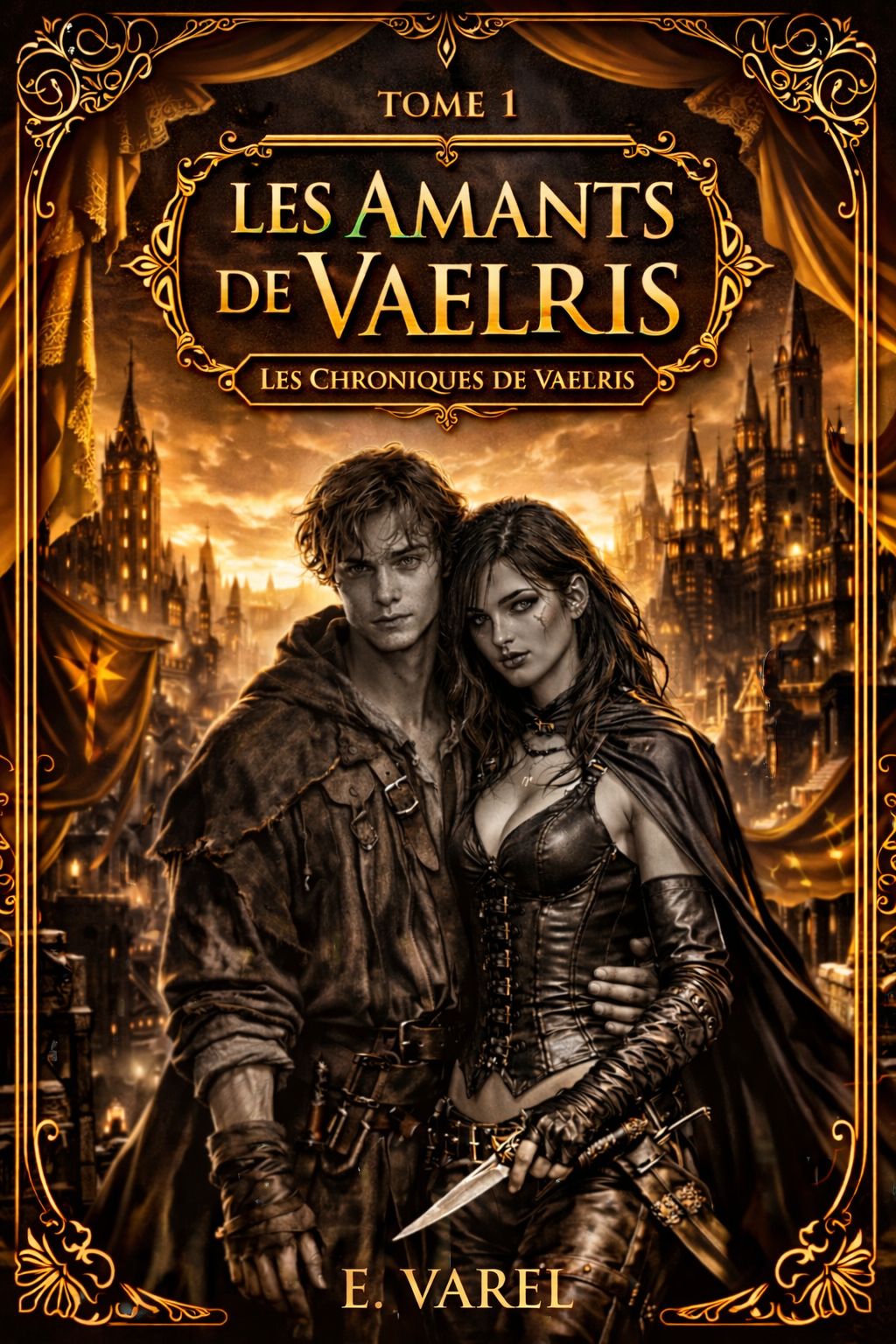 Couverture du roman Les Amants de Vaelris, tome 1 des Chroniques de Vaelris